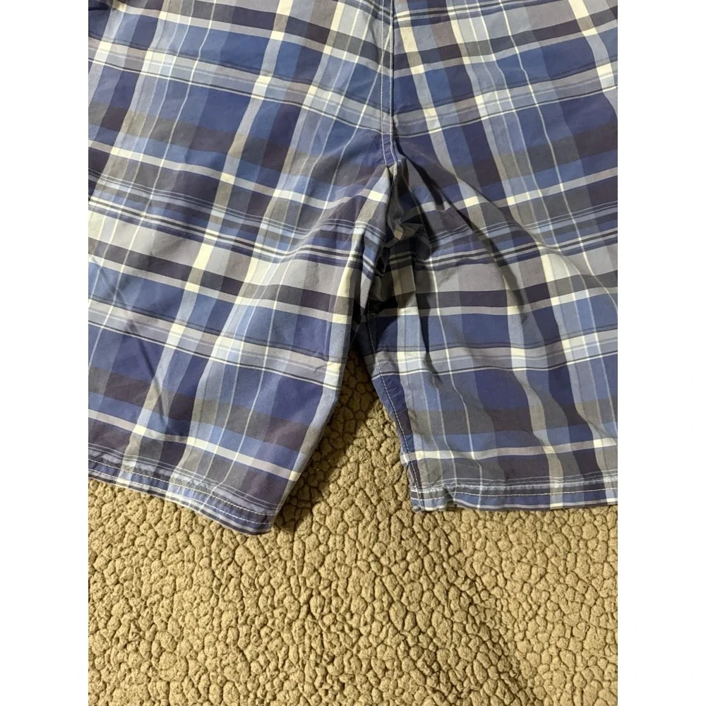 Polo Ralph Lauren Swim Trunks Board Shorts Men's Size 34 Blue Plaid